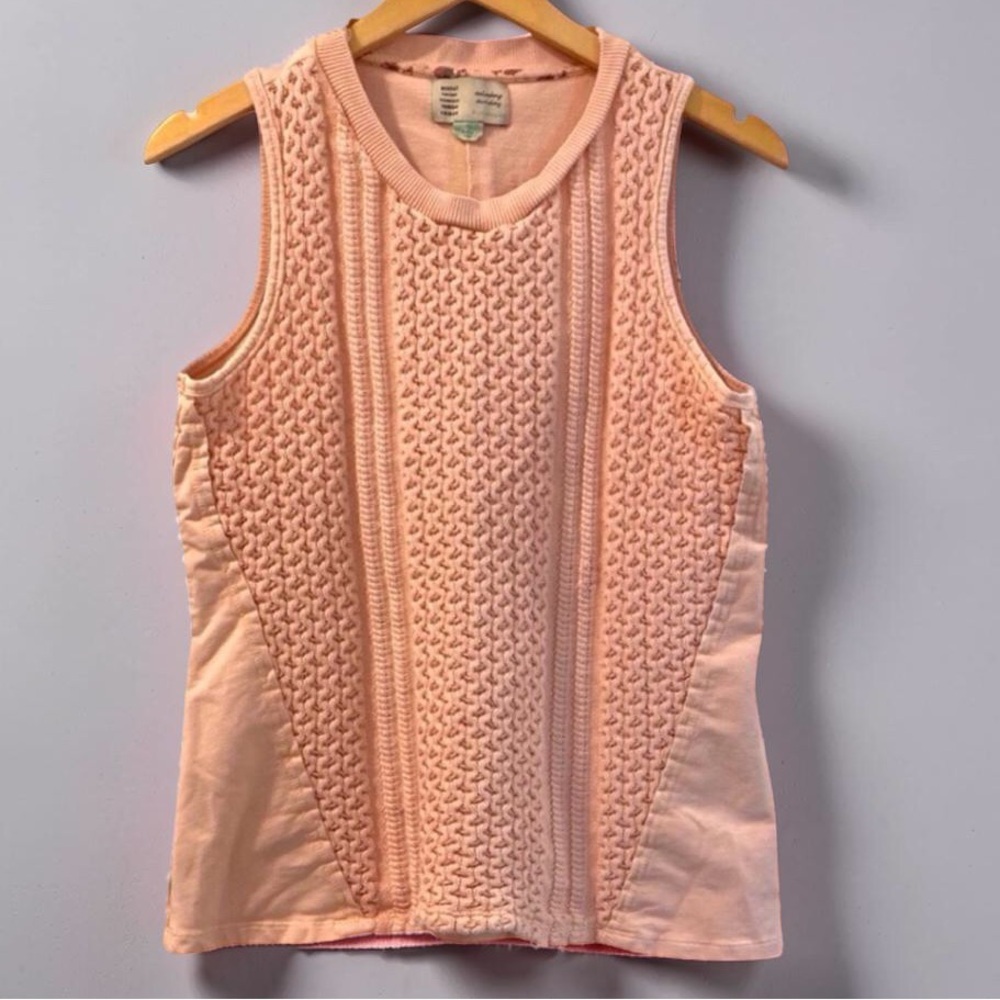 Anthropologie Peach Knit Tank Top